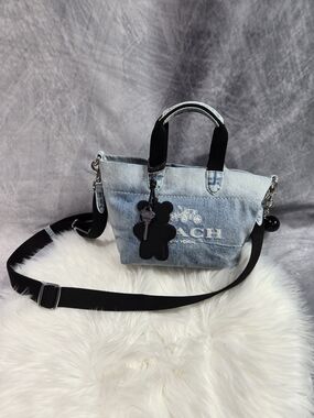 Coach Mini Tour Tote Bag in Loved Denim